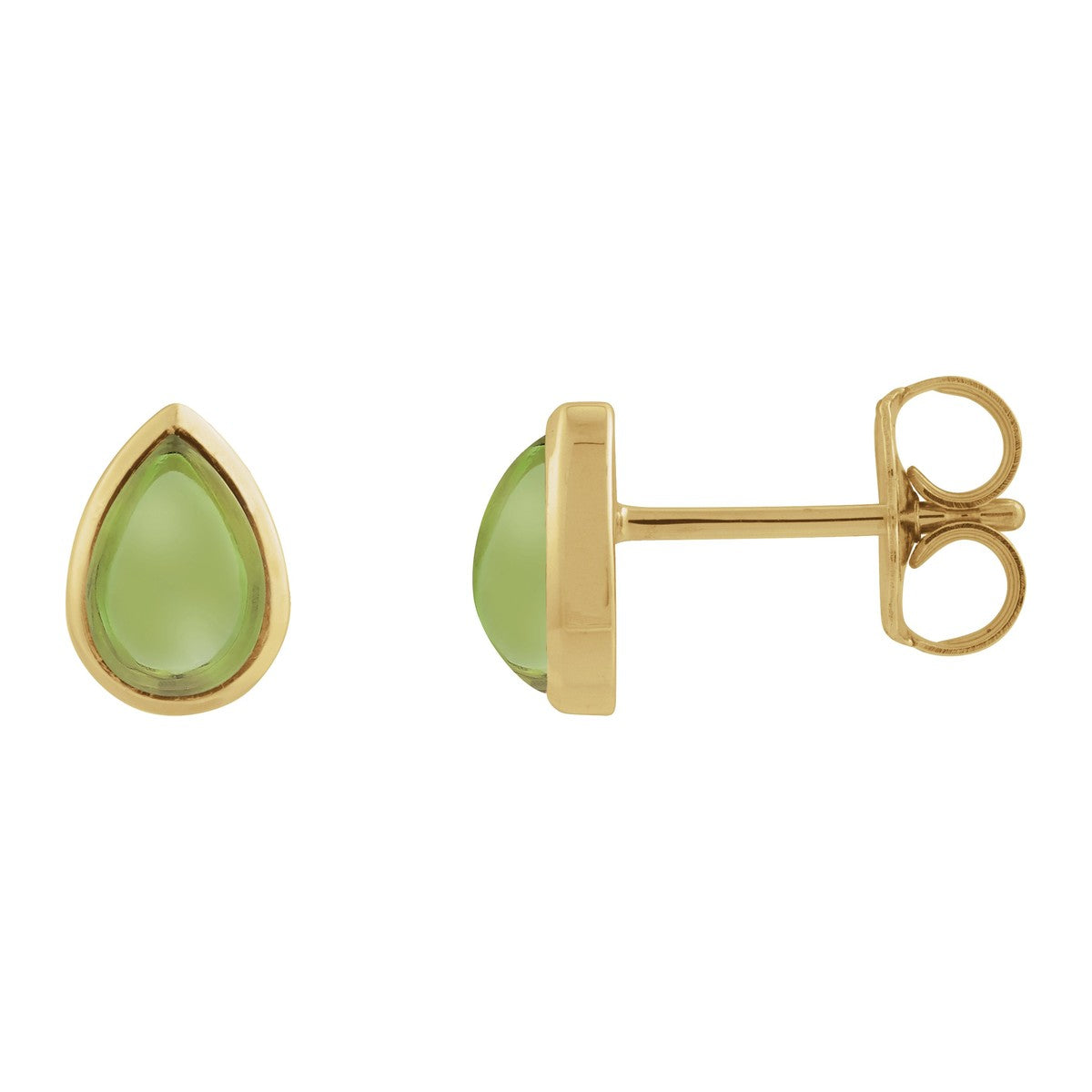 Bezel-Set Cabochon Earrings