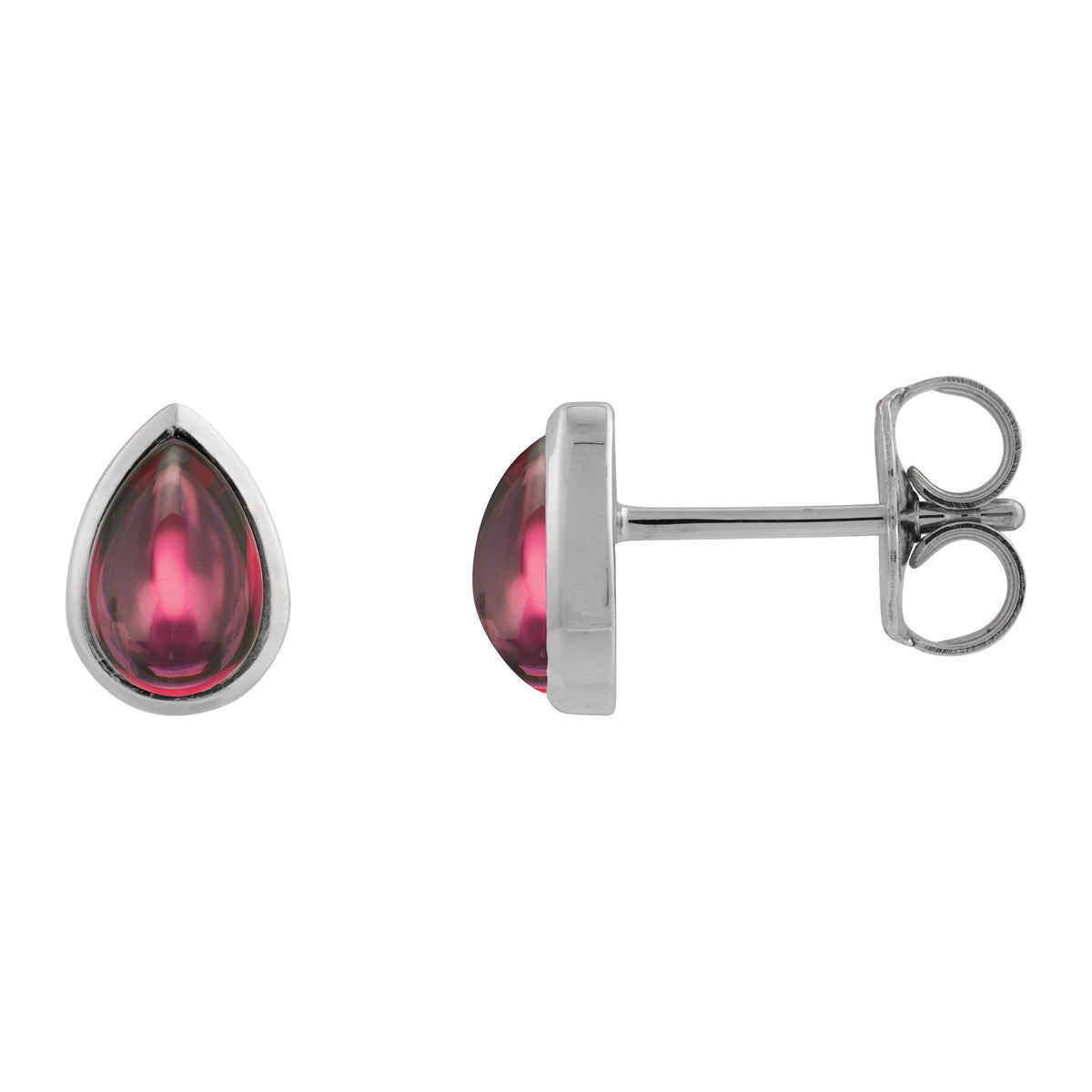 Bezel-Set Cabochon Earrings