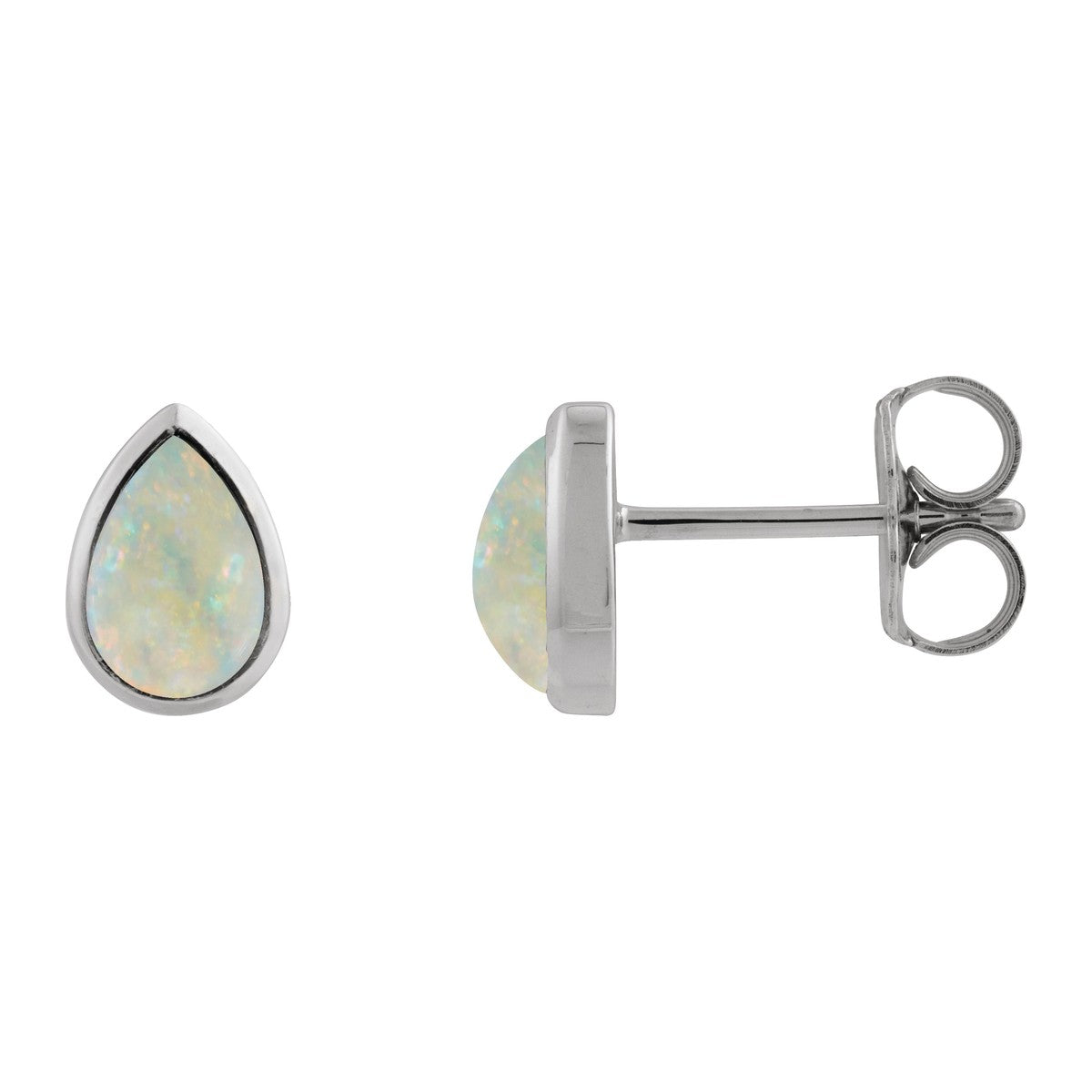 Bezel-Set Cabochon Earrings