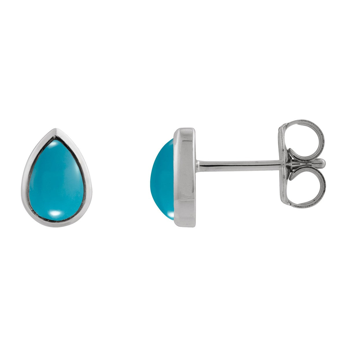Bezel-Set Cabochon Earrings