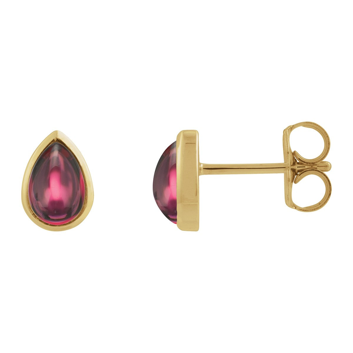 Bezel-Set Cabochon Earrings