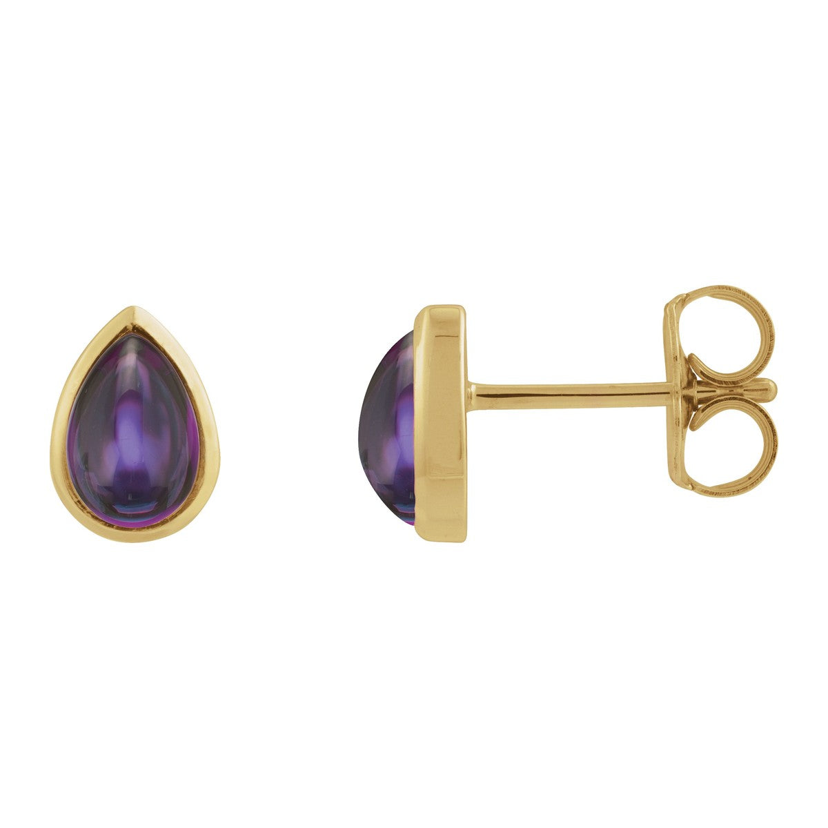 Bezel-Set Cabochon Earrings