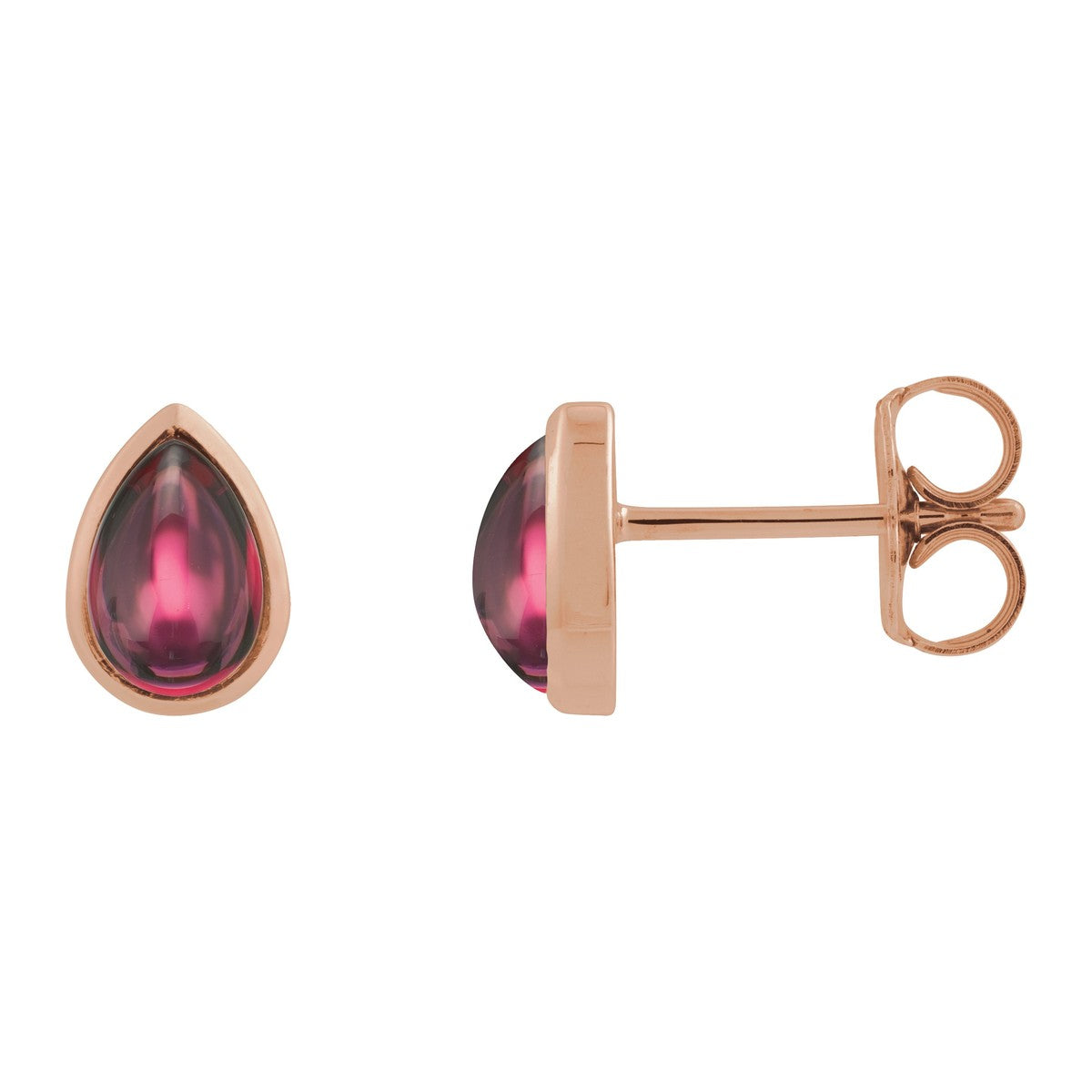 Bezel-Set Cabochon Earrings