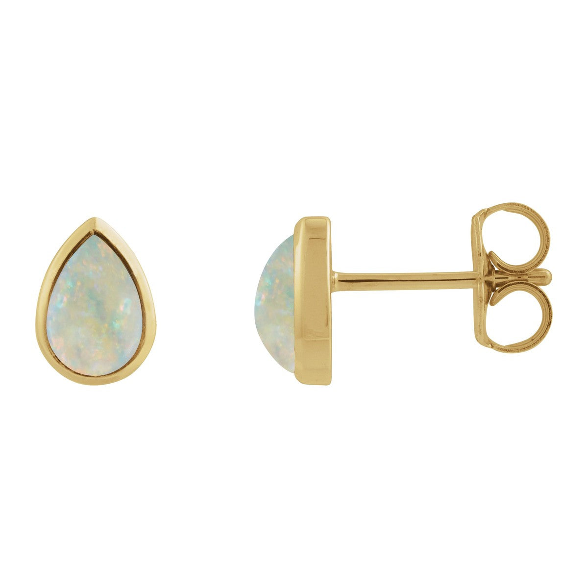 Bezel-Set Cabochon Earrings