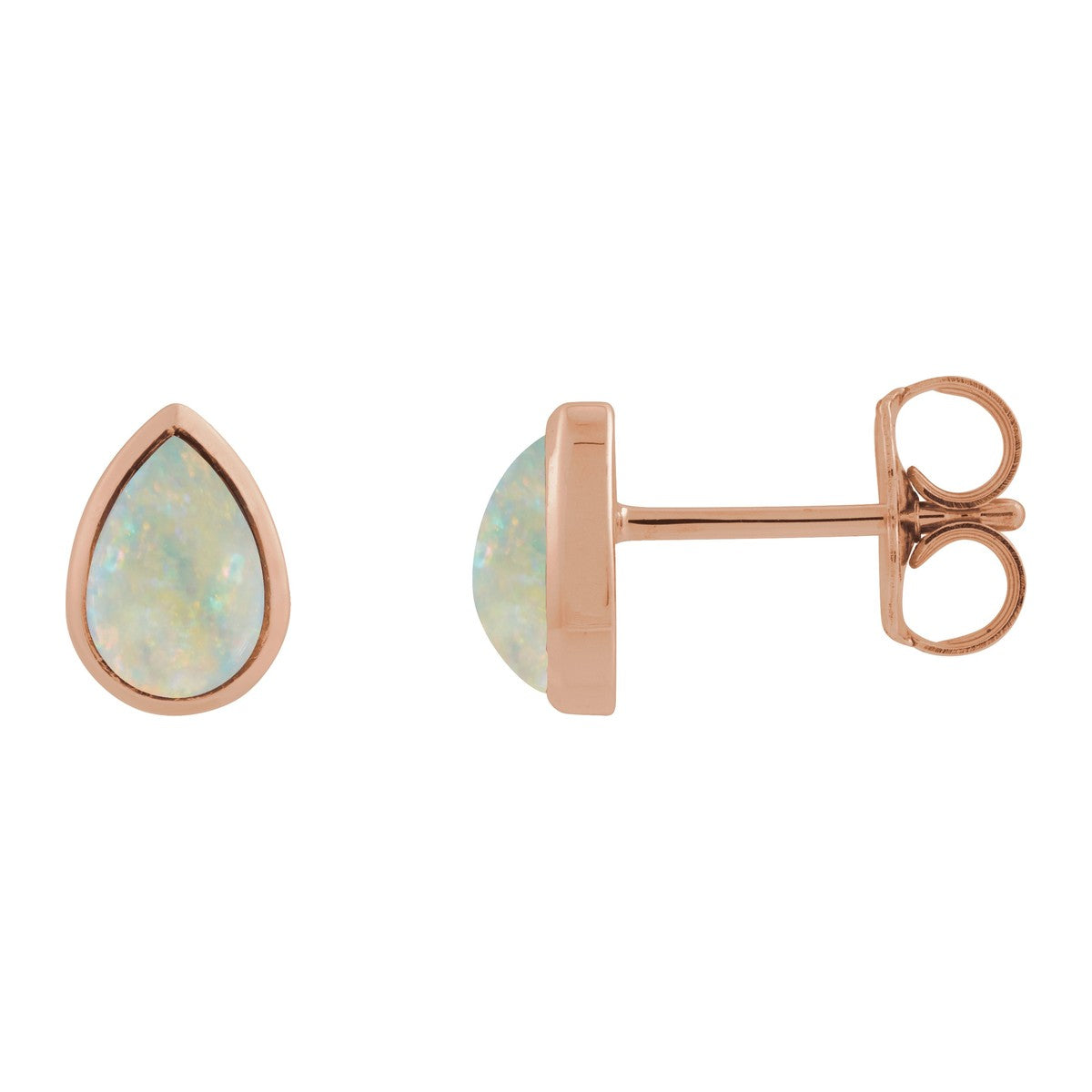 Bezel-Set Cabochon Earrings
