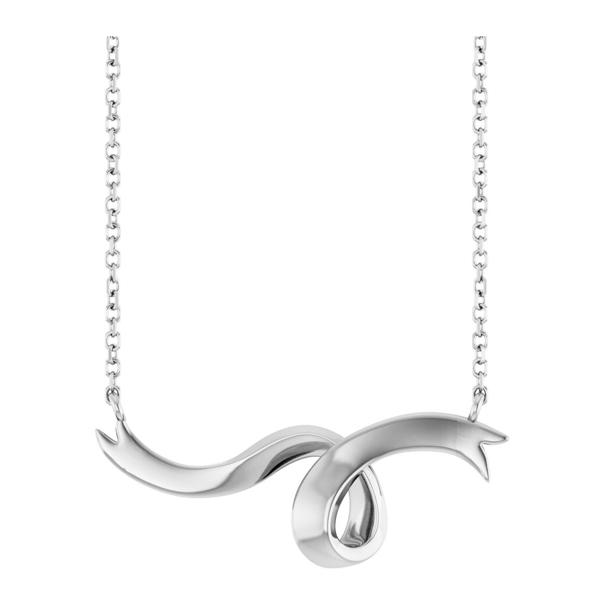 Freeform Ribbon Bar Necklace