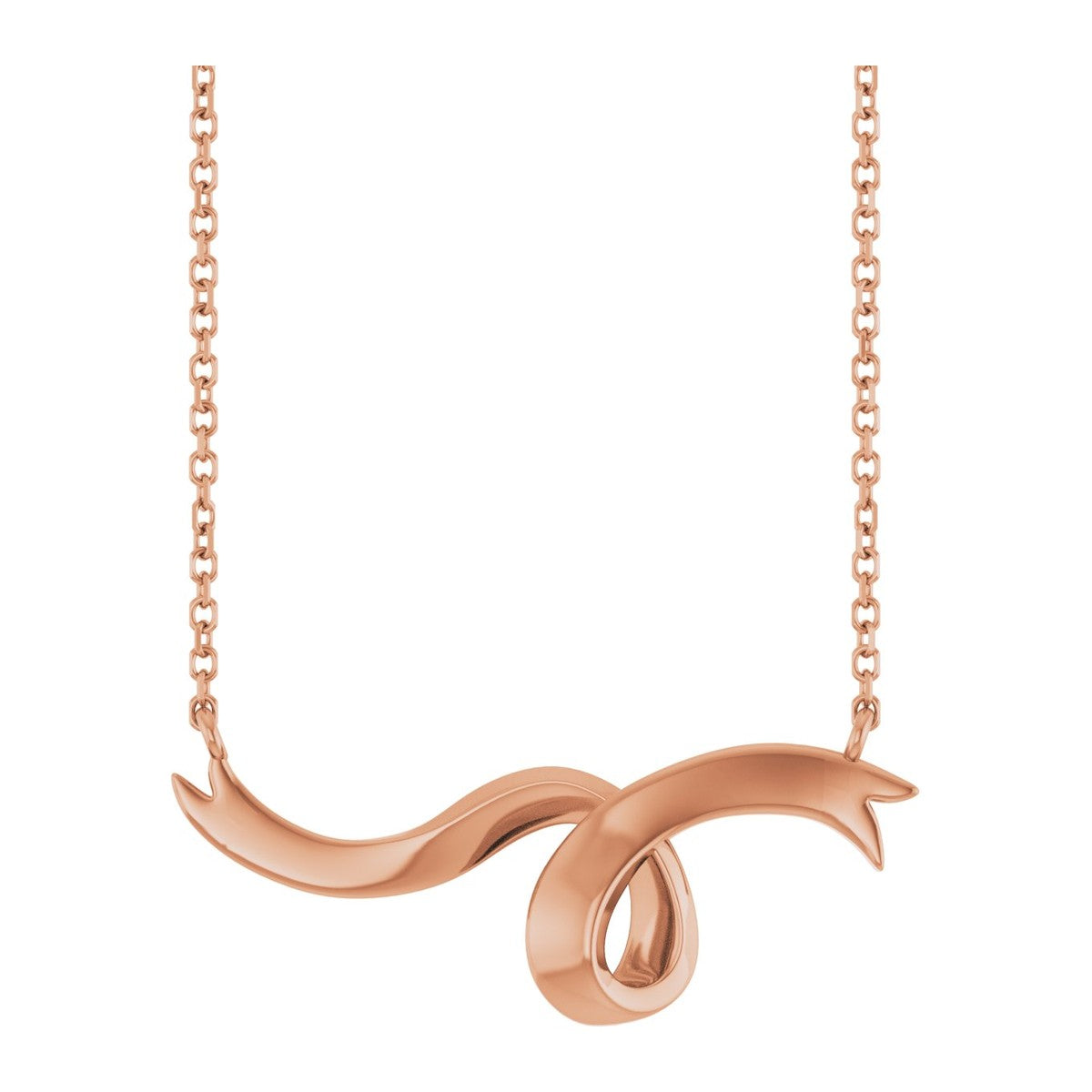 Freeform Ribbon Bar Necklace