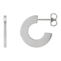 16 mm Geometric Flat Hoop Earrings