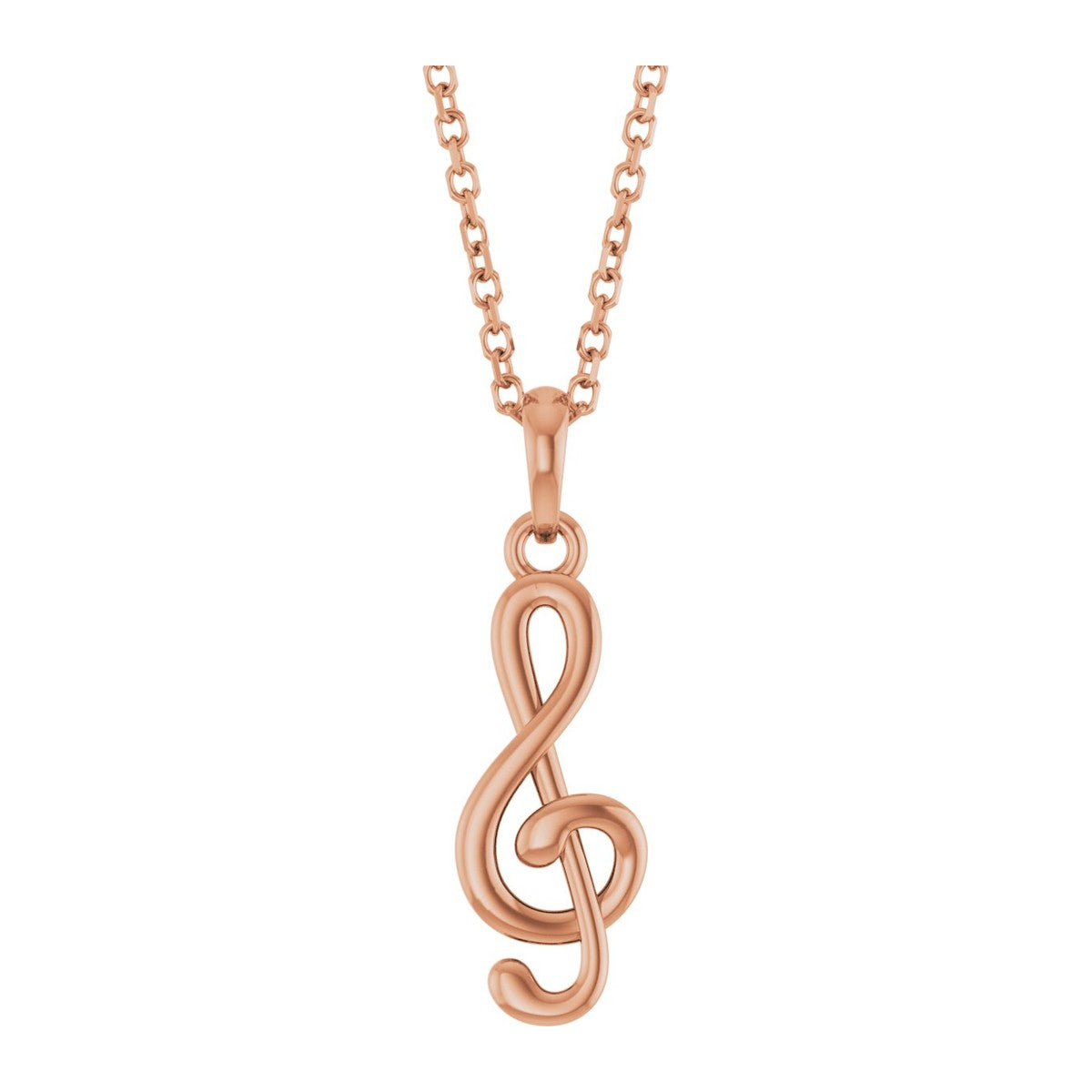 Petite Treble Clef Necklace