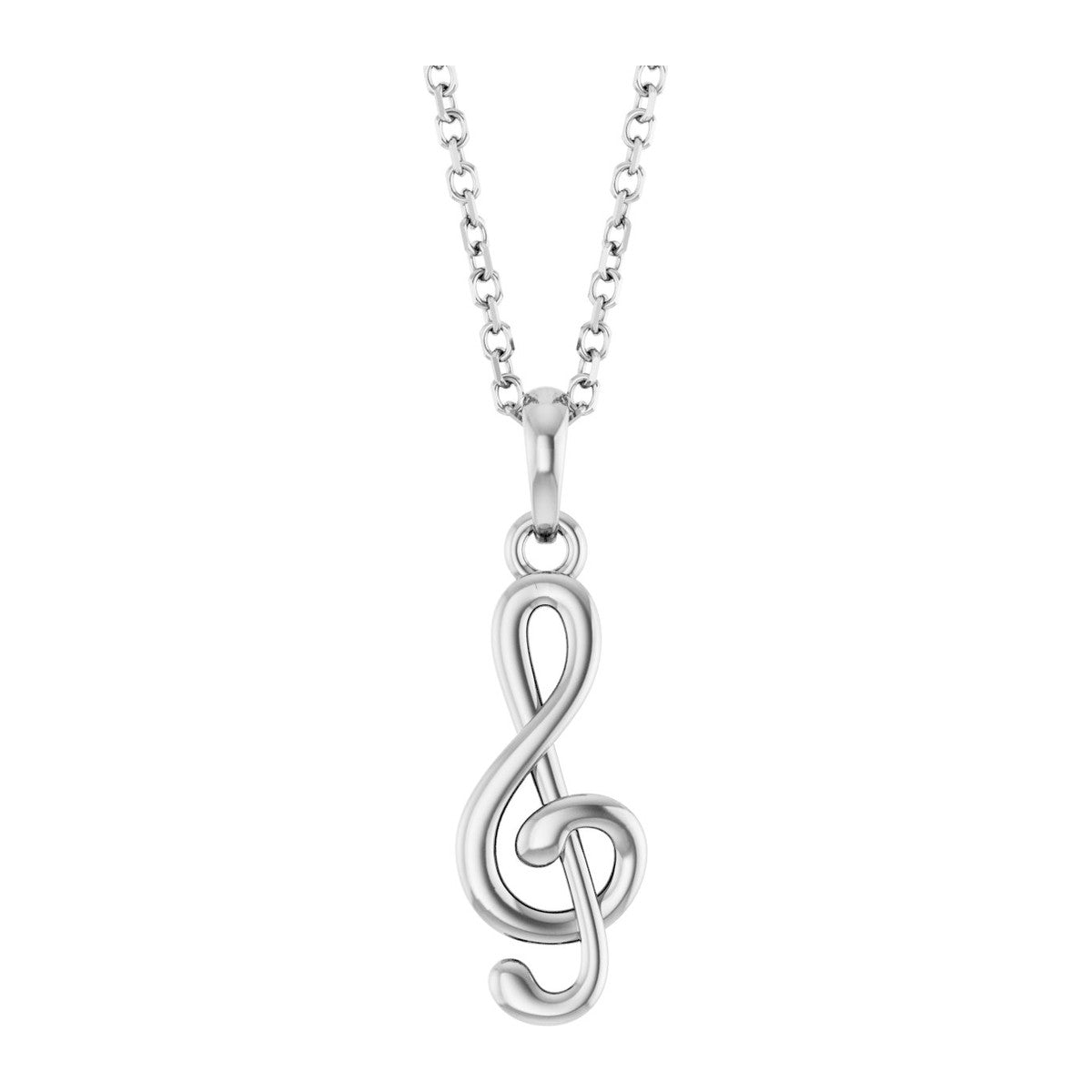 Petite Treble Clef Necklace
