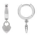 Heart Lock Hoop Earrings