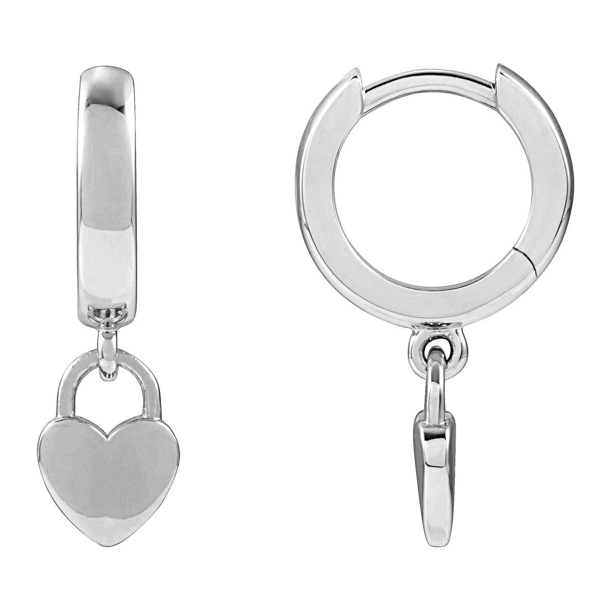 Heart Lock Hoop Earrings