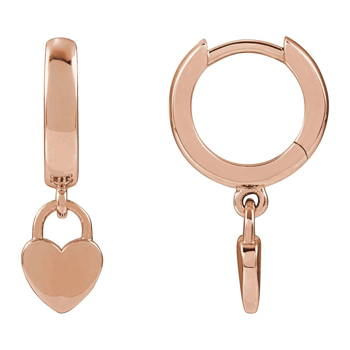 Heart Lock Hoop Earrings