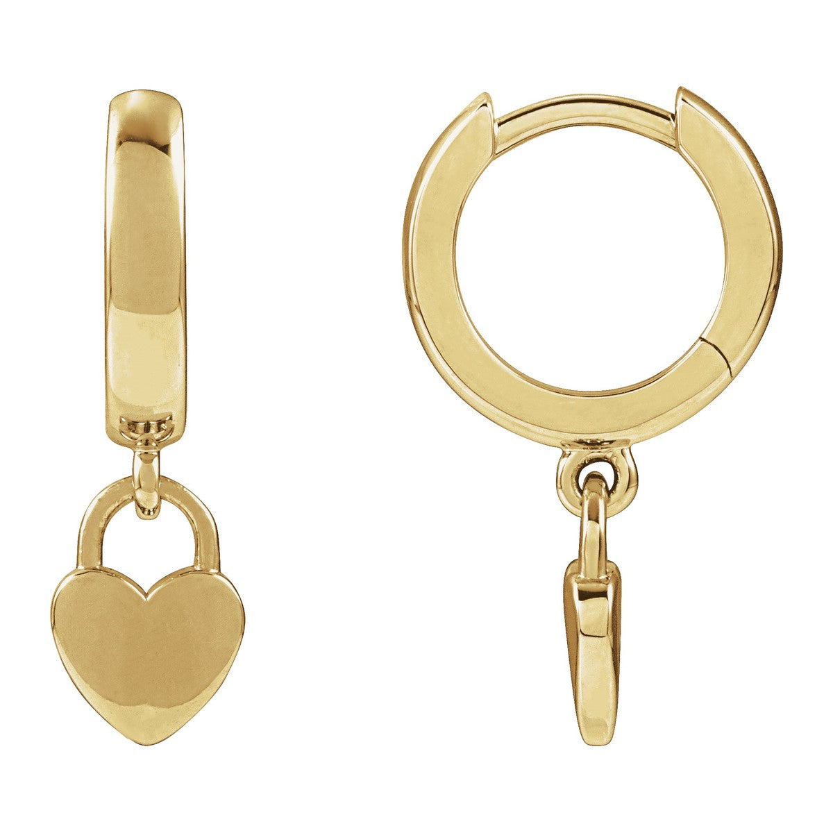 Heart Lock Hoop Earrings