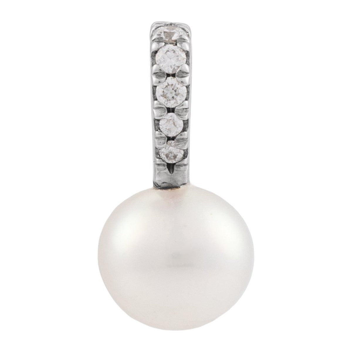 Freshwater Pearl and Diamond Pendant