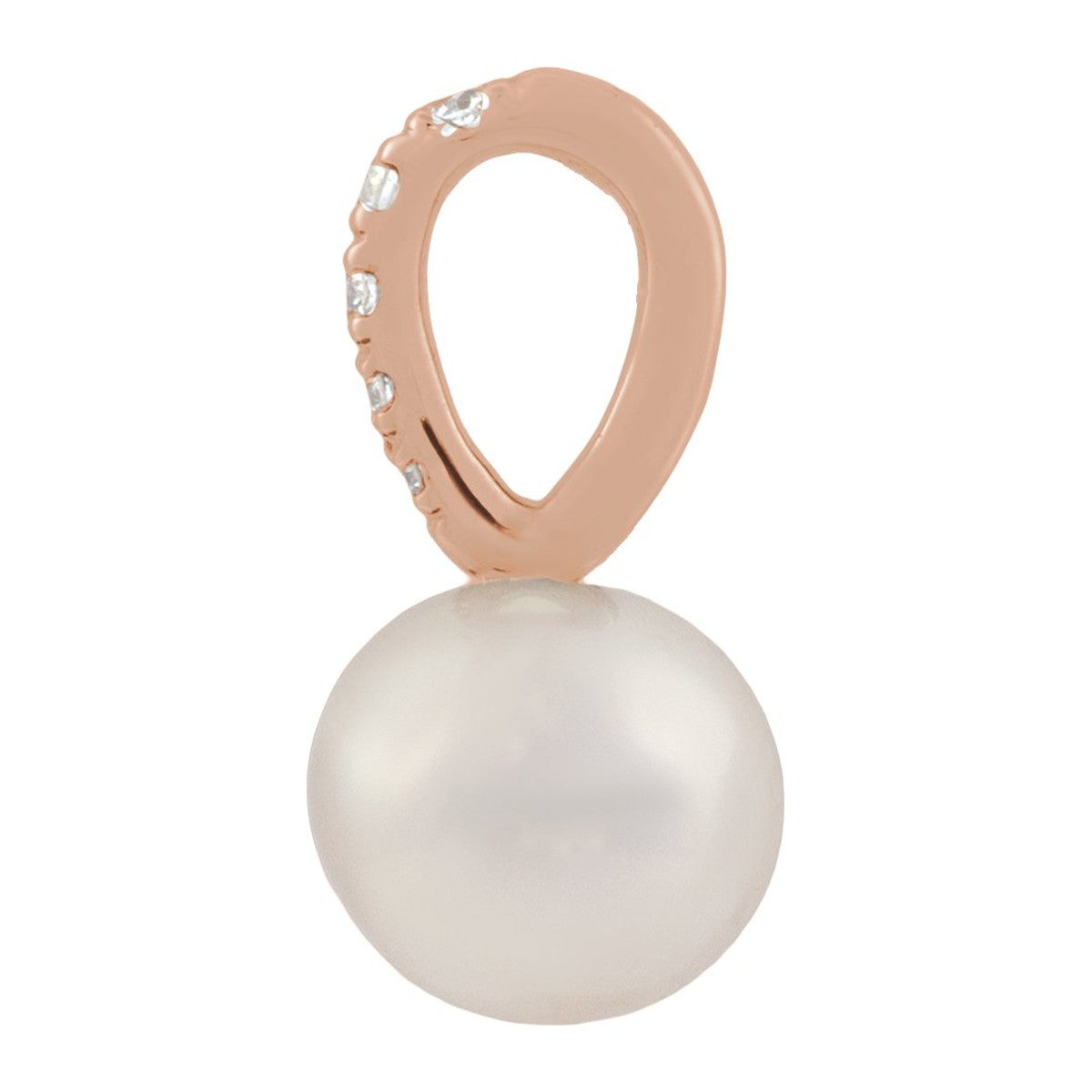 Freshwater Pearl and Diamond Pendant