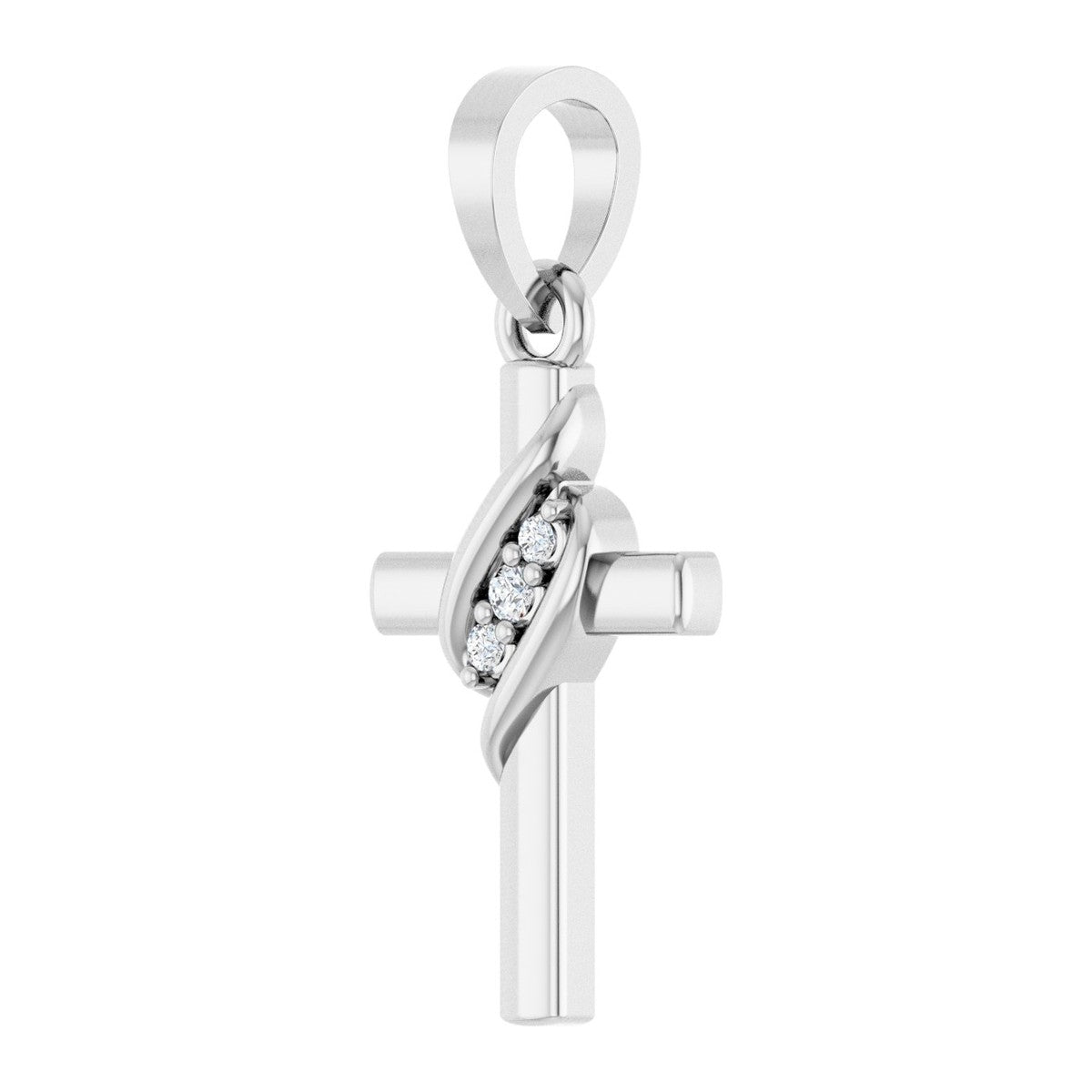 Diamond Wrap Cross Pendant