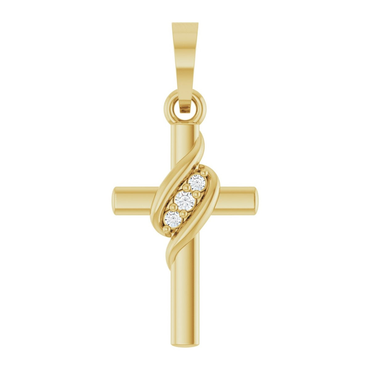 Diamond Wrap Cross Pendant