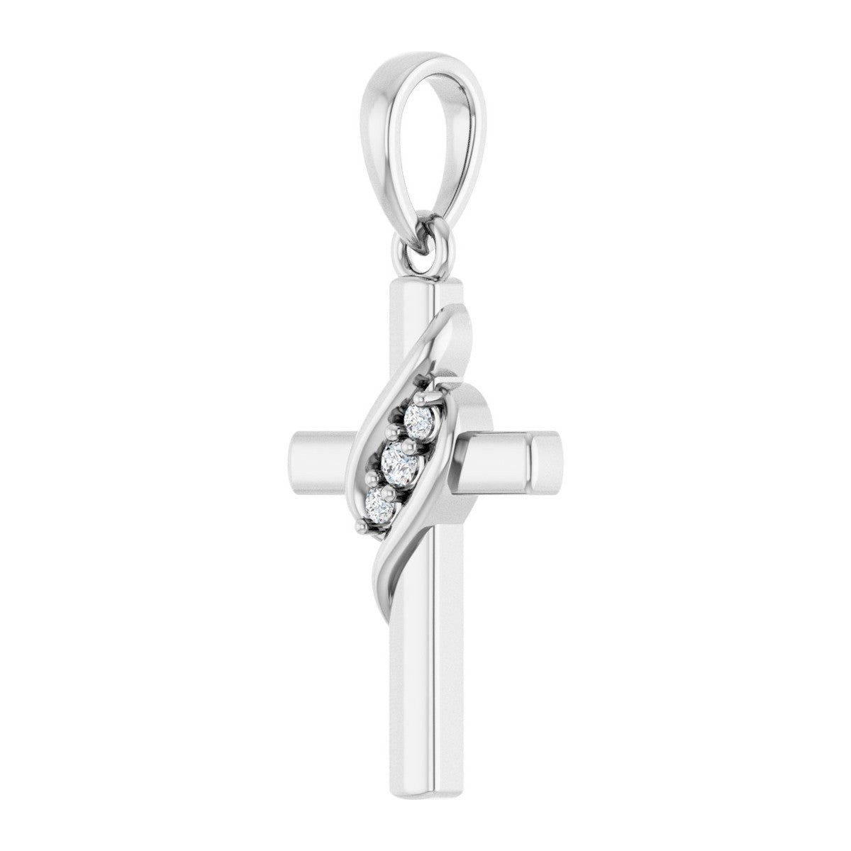 Diamond Wrap Cross Pendant