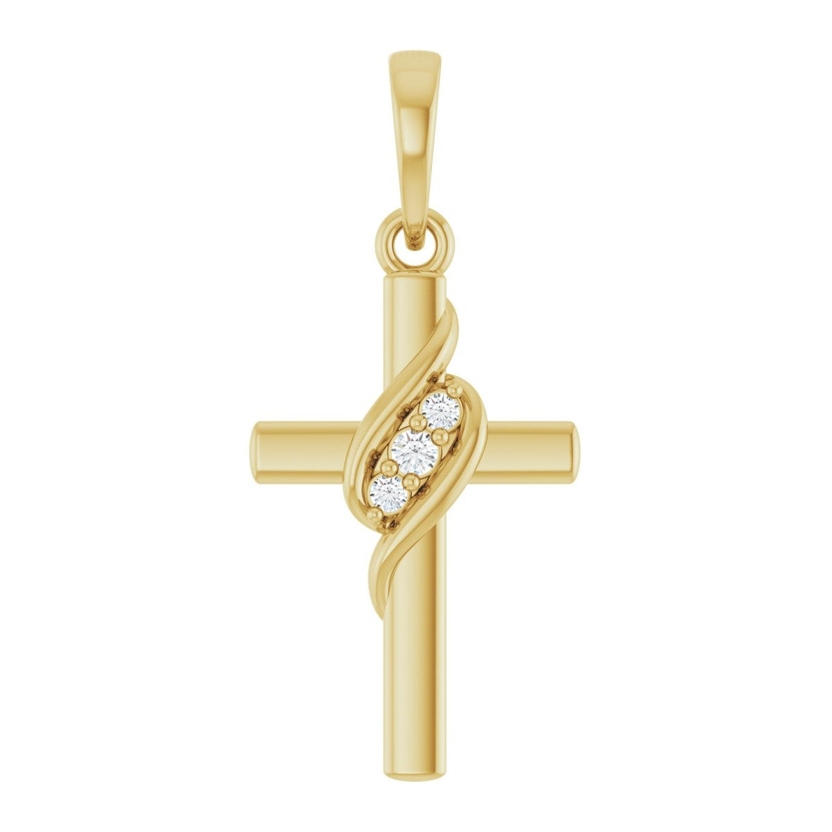 Diamond Wrap Cross Pendant