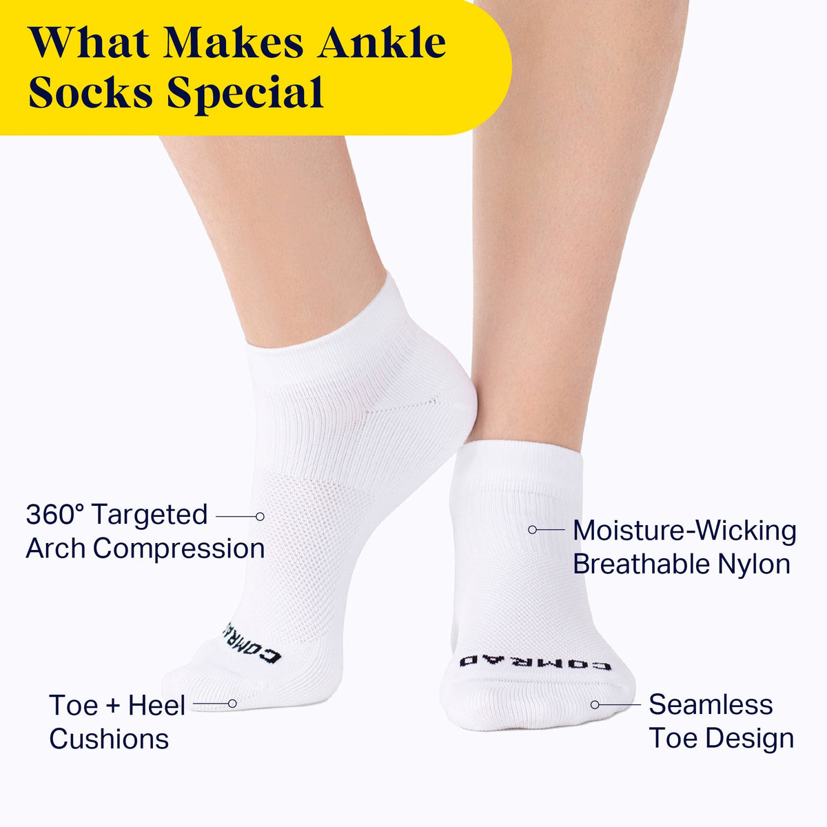 Ankle Compression Socks – 4 Pack