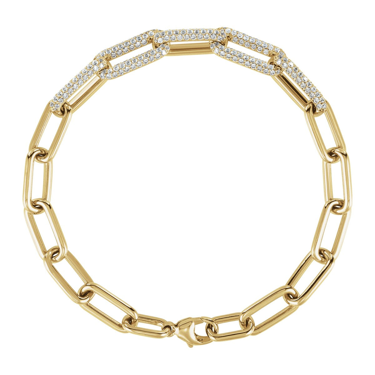 Lab-Grown Diamond Paperclip Bracelet