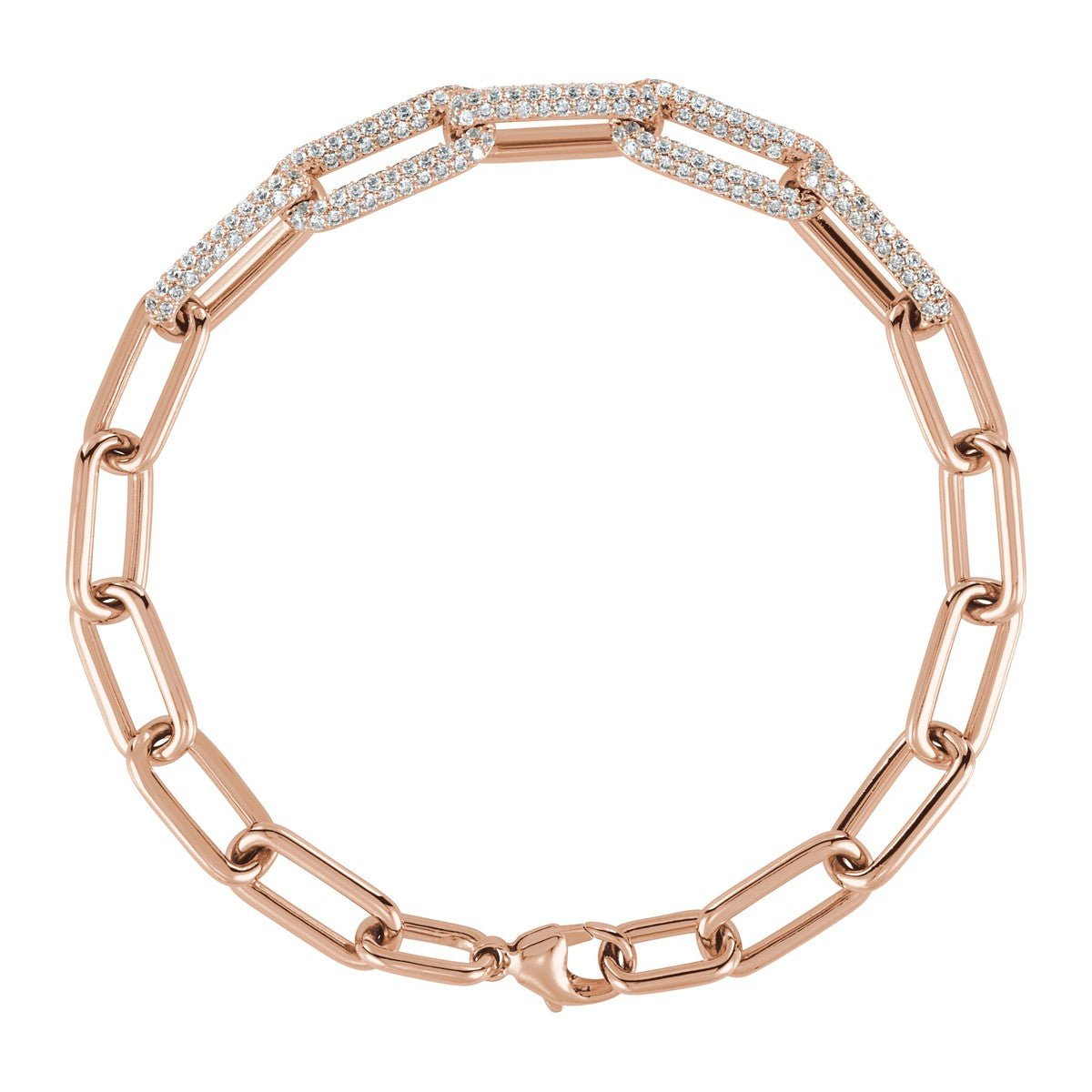 Lab-Grown Diamond Paperclip Bracelet