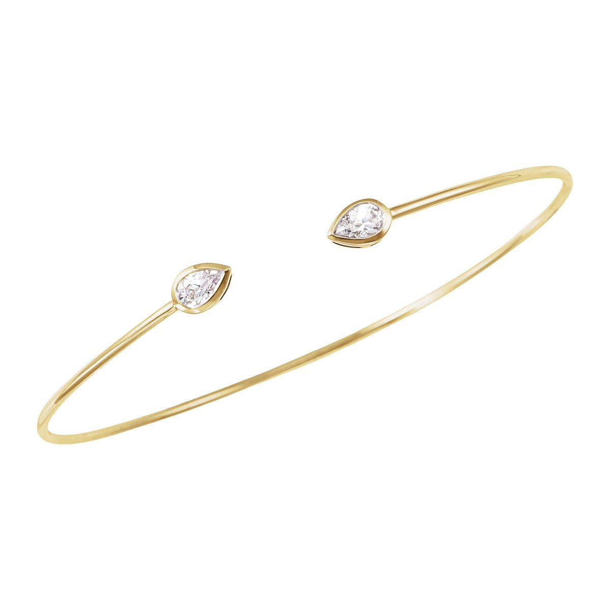 Diamond Open Bangle Bracelet