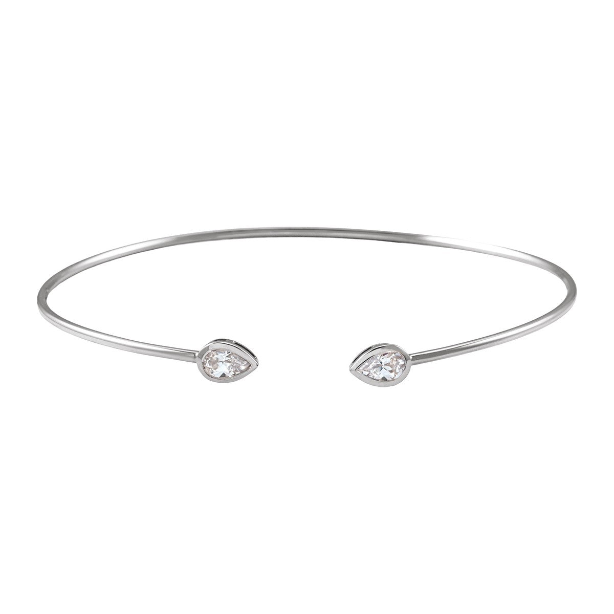 Diamond Open Bangle Bracelet
