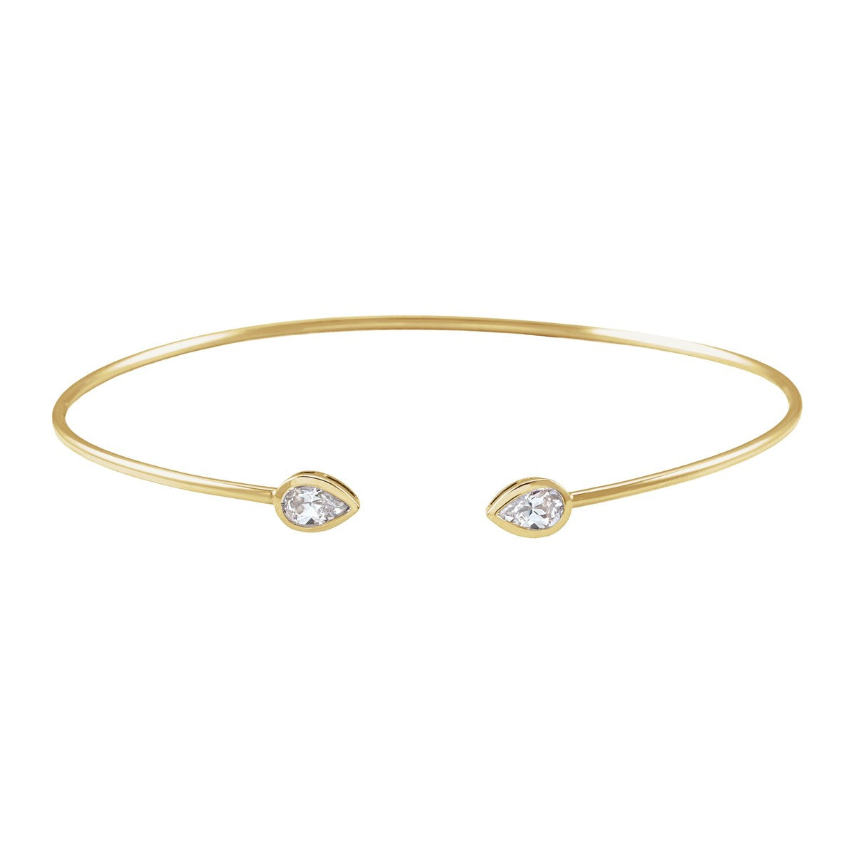 Diamond Open Bangle Bracelet