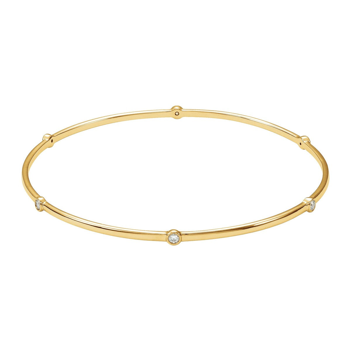 Bezel-Set Diamond Bangle Bracelet