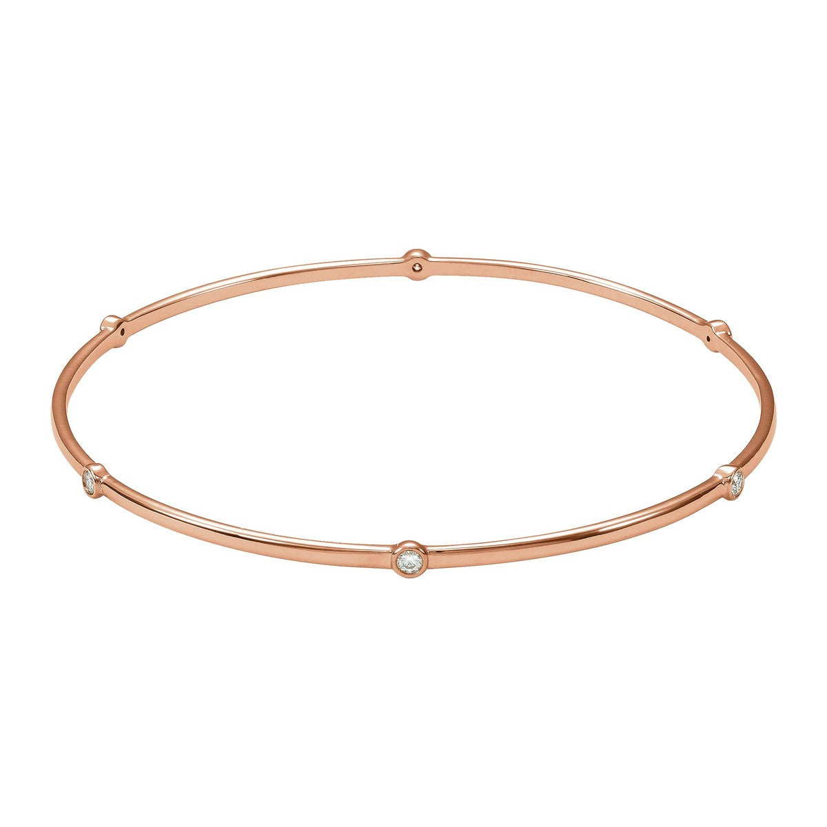 Bezel-Set Diamond Bangle Bracelet
