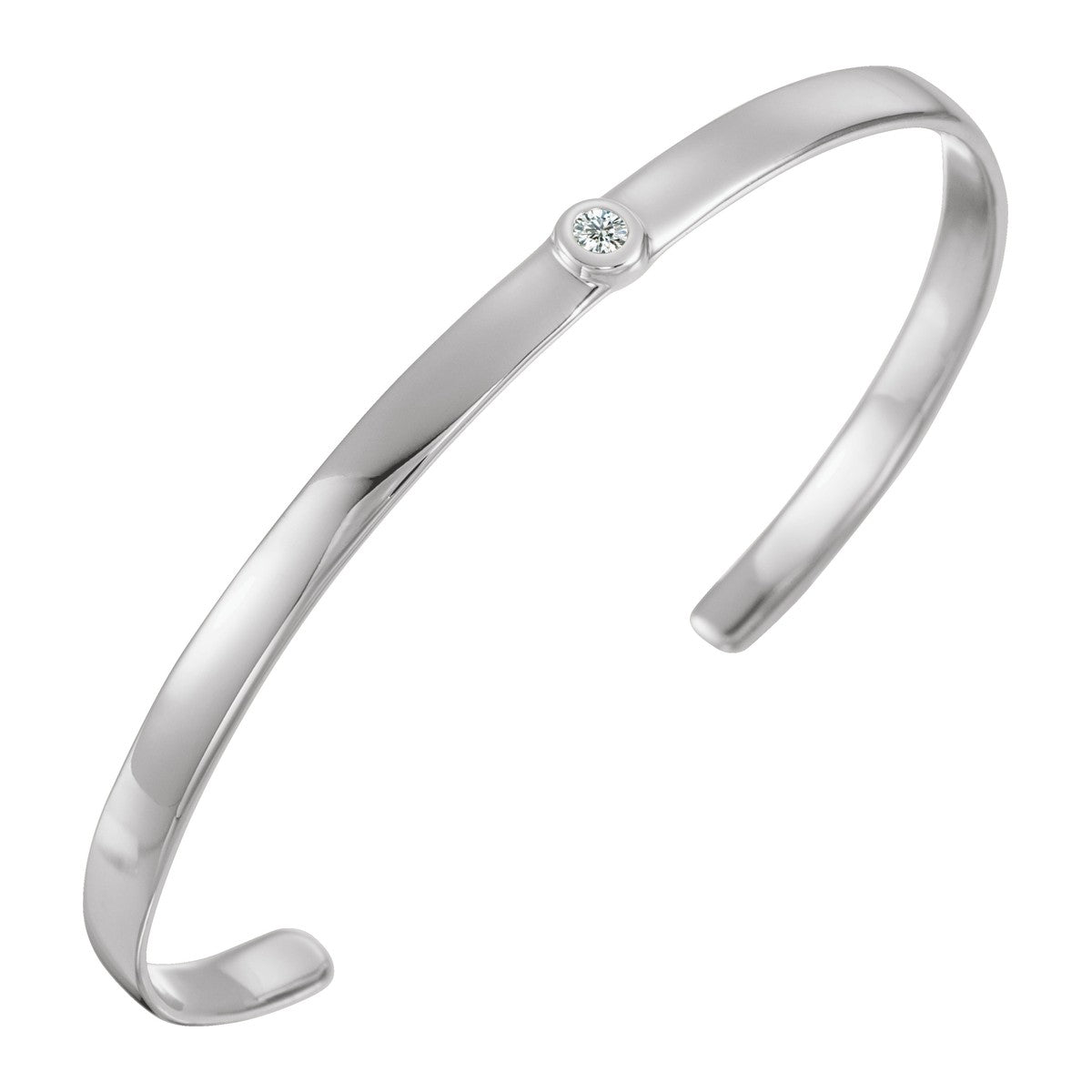 Bezel-Set Gemstone Cuff Bracelet