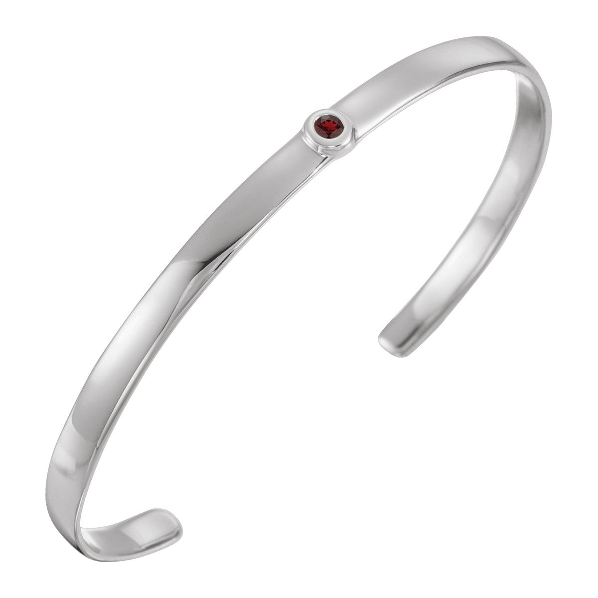 Bezel-Set Gemstone Cuff Bracelet