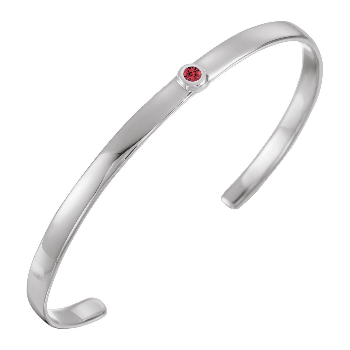 Bezel-Set Gemstone Cuff Bracelet