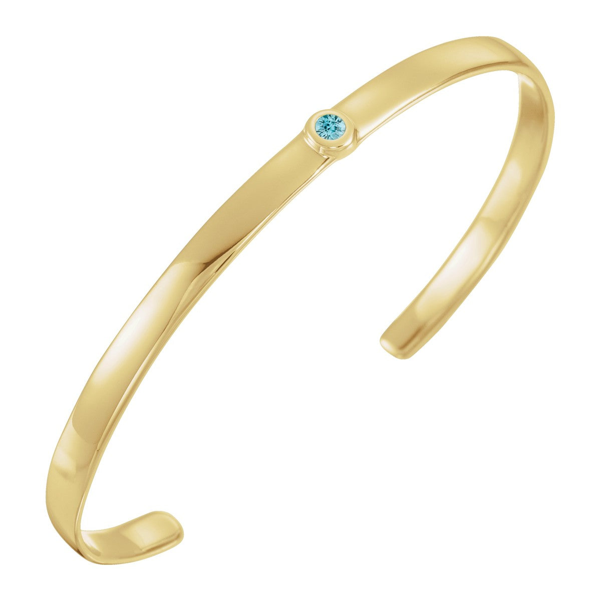 Bezel-Set Gemstone Cuff Bracelet