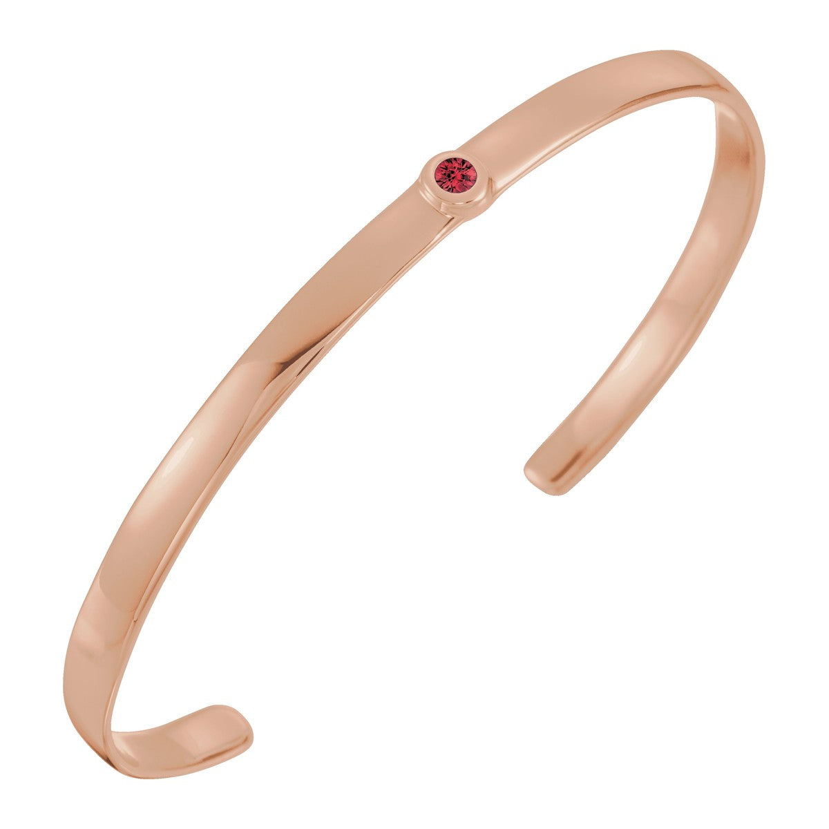 Bezel-Set Gemstone Cuff Bracelet