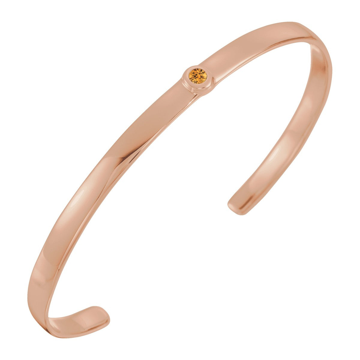 Bezel-Set Gemstone Cuff Bracelet