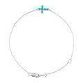 Gemstone Sideways Cross Bracelet