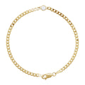 Bezel-Set Solitaire Curb Link Bracelet