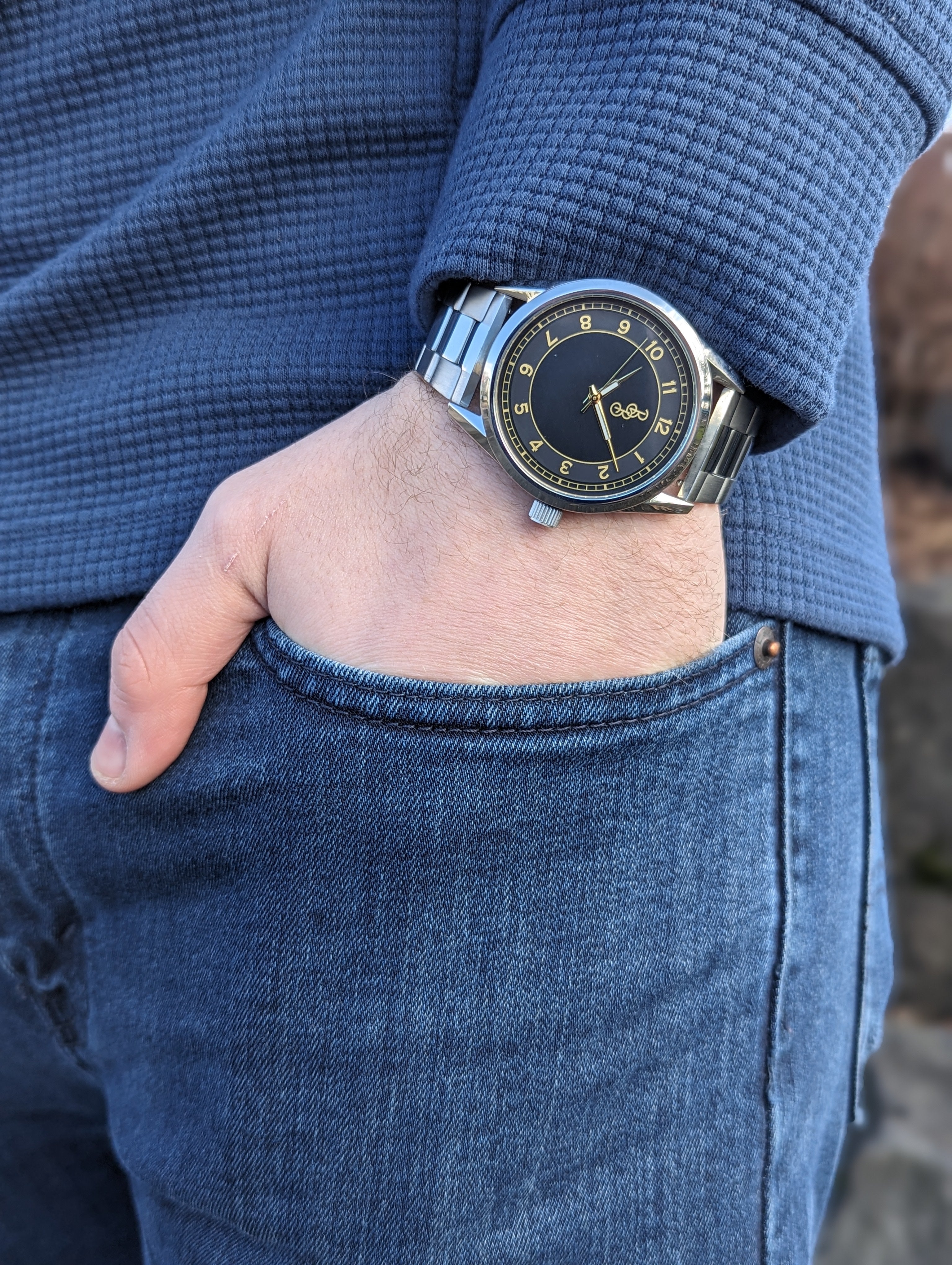Black and Gold Classic Watch - additional view