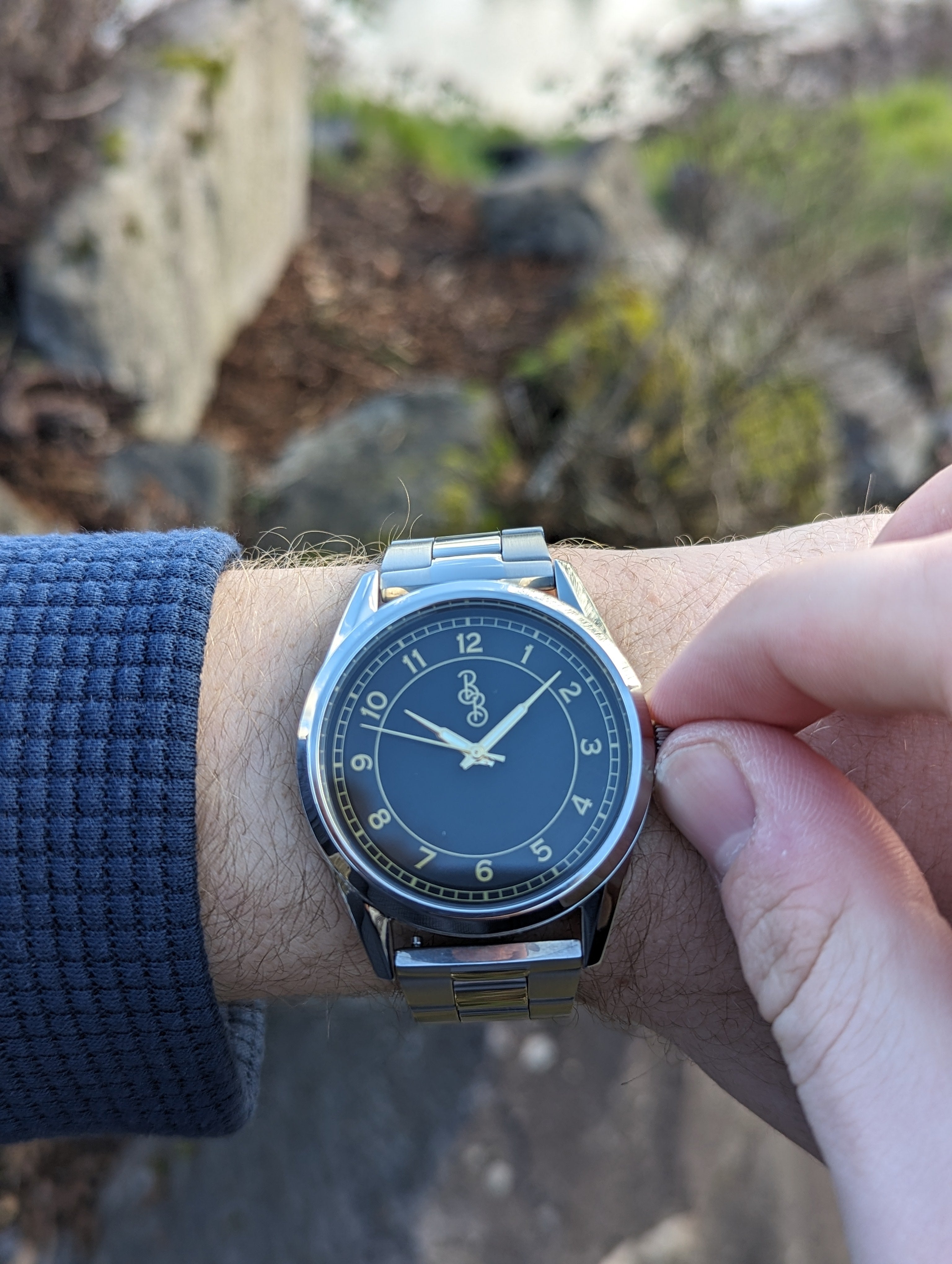 Black and Gold Classic Watch - lifestyle view