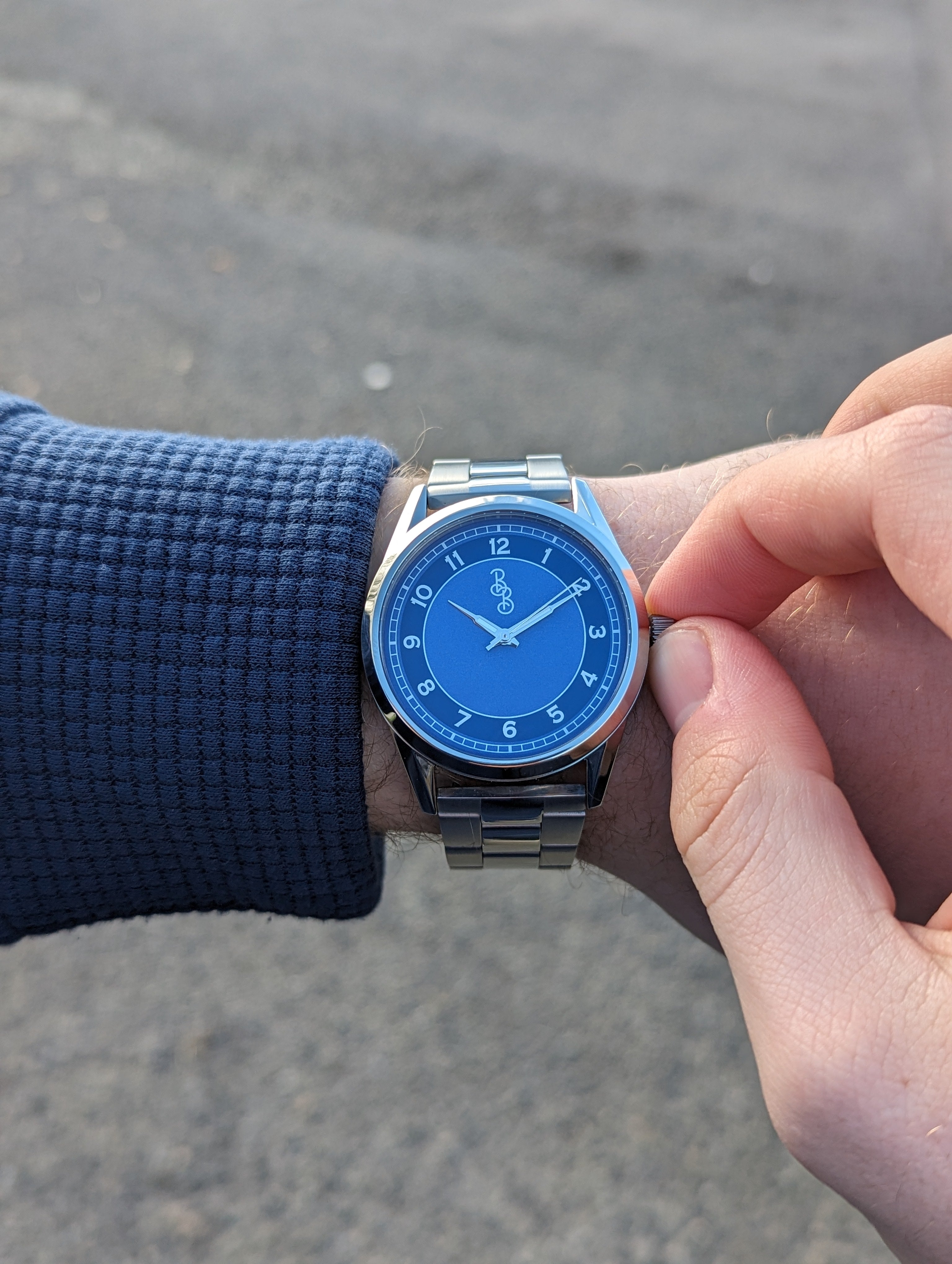Blue Classic Watch - lifestyle view
