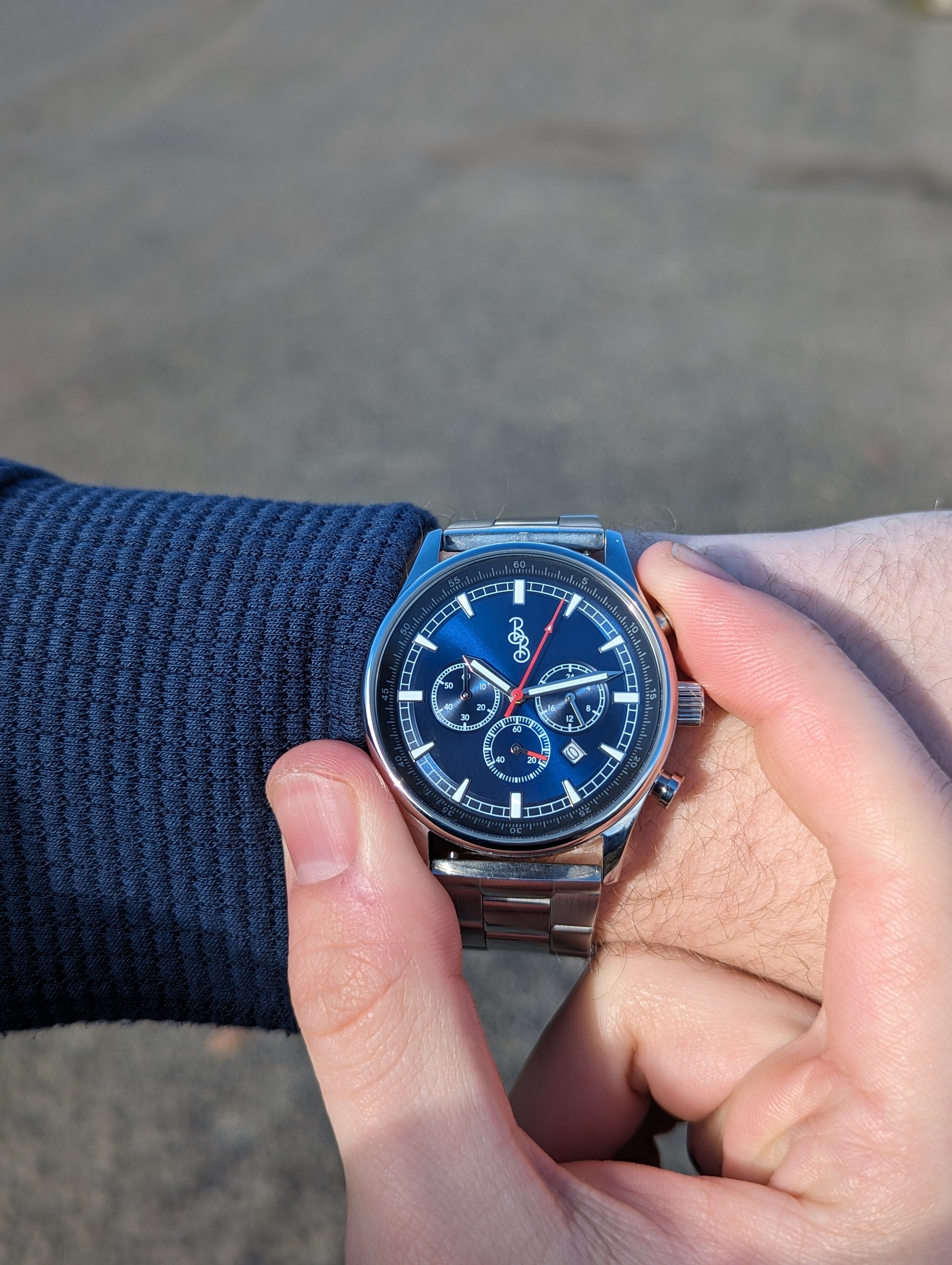 Blue Sport Chronograph - lifestyle view