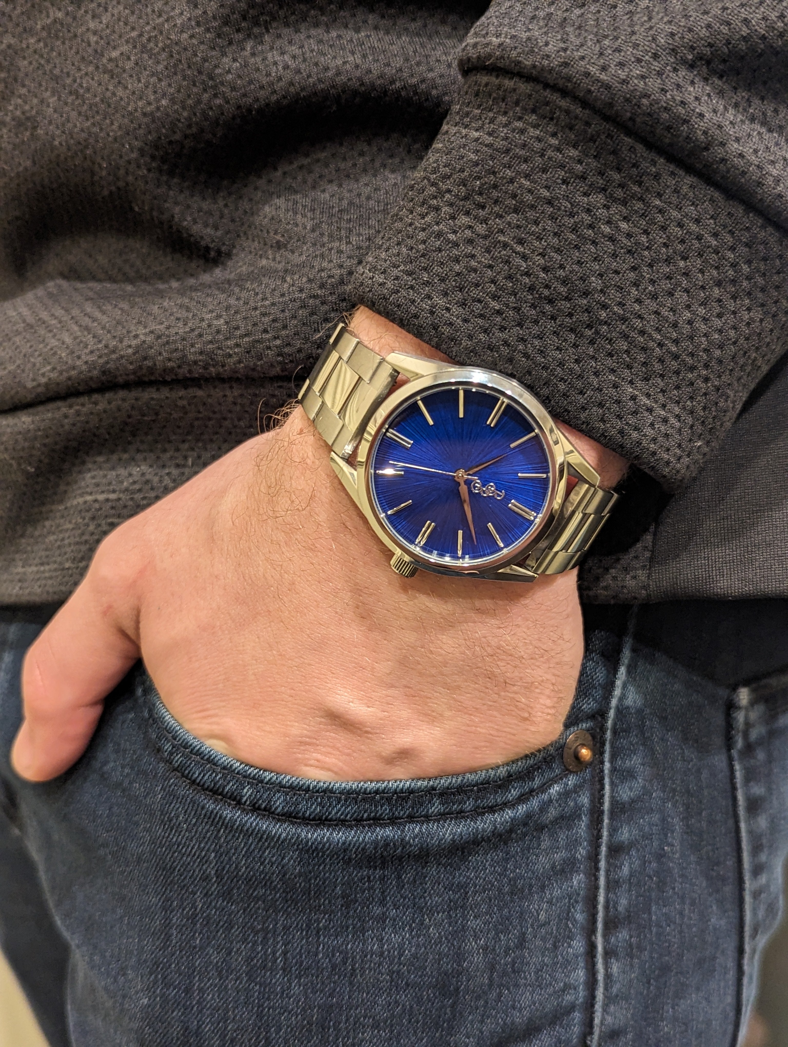 Blue Sunburst Watch - product detail