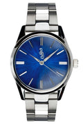 Blue Sunburst Watch - close-up detail view