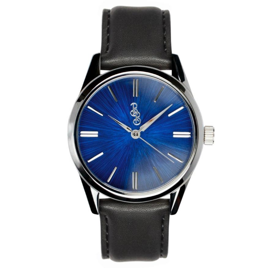 Blue Sunburst Watch - alternate angle