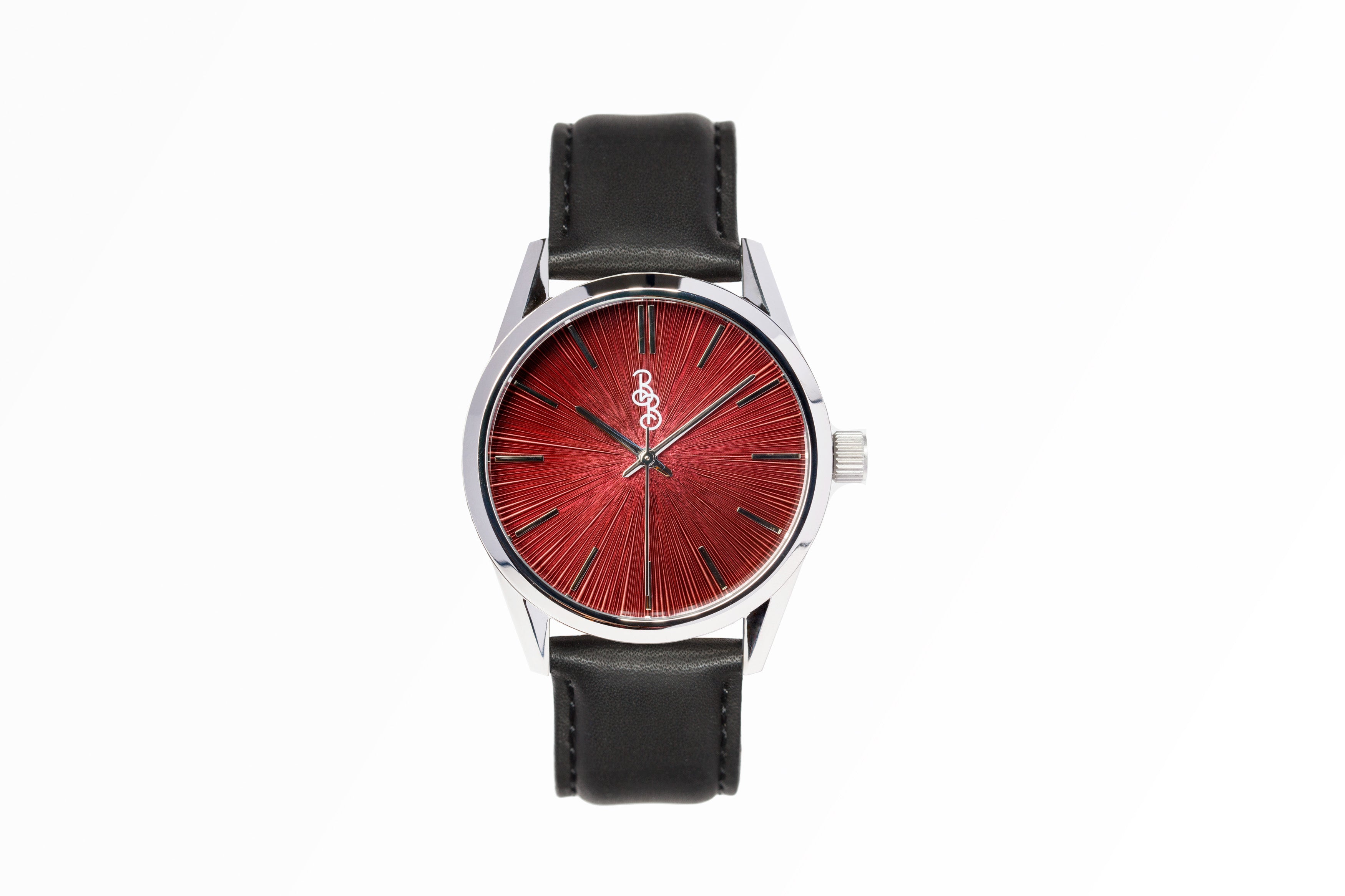 Burgundy Sunburst Watch - image 12