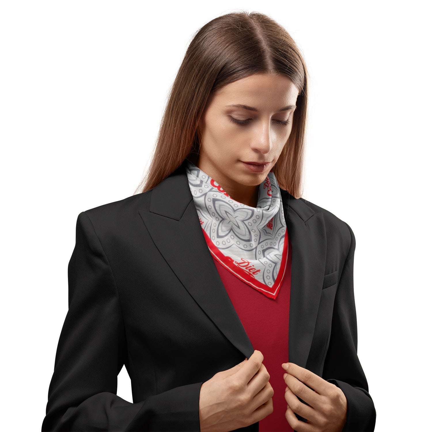 Diet Coke Satin Grey Scarf