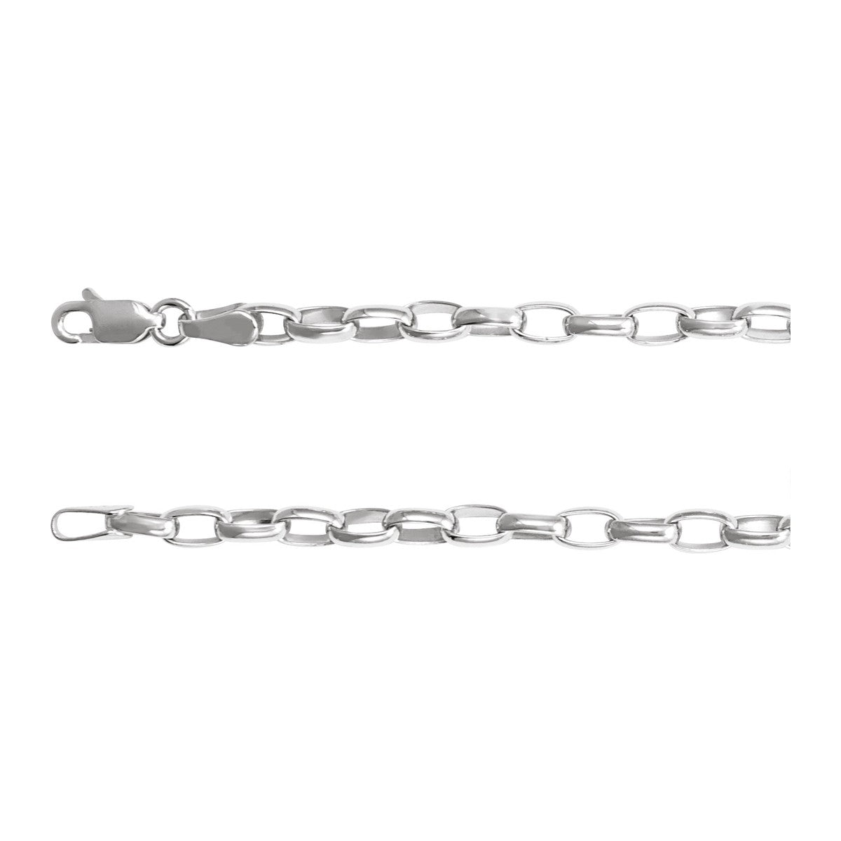3.9 mm Puffed Oval Cable Chain